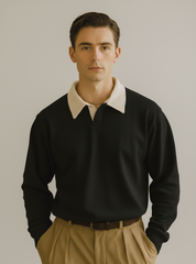 Men’s Old Money Collar Sweatshirt – Premium Streetwear