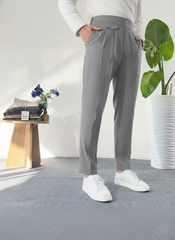 Men’s Gurkha Style Pants | Slim Fit Casual Stretch Trousers