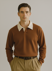 Men’s Old Money Collar Sweatshirt – Premium Streetwear