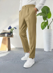 Men’s Gurkha Style Pants | Slim Fit Casual Stretch Trousers