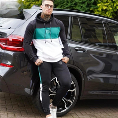 Men’s Contrast Panel Winter Fleece Co-Ord Set | Premium Tracksuit