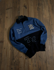 Contrast Panel Printed Sweatshirt