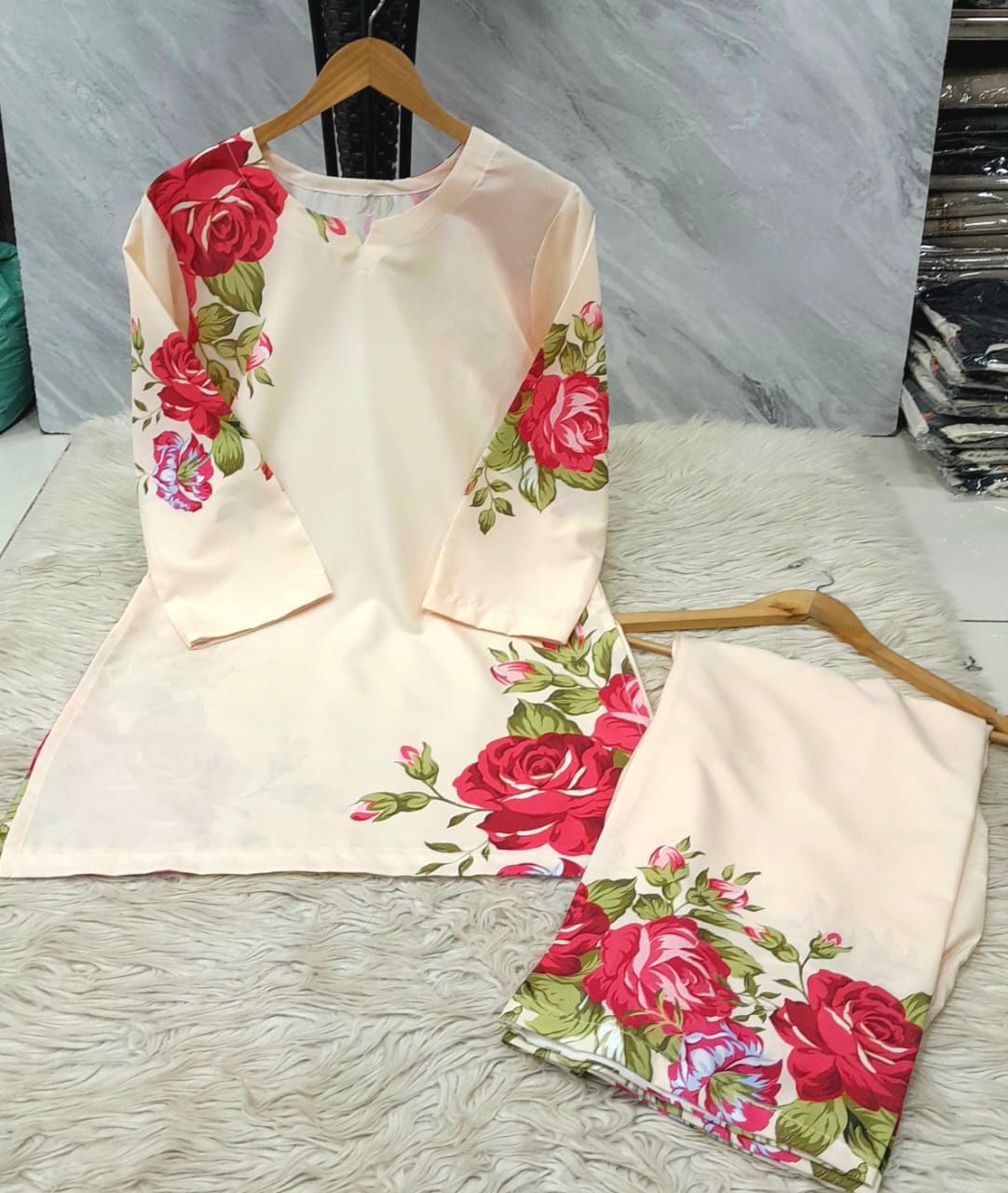 DIGITAL PRINT 2PC STUFF SWISS LAWN SUIT